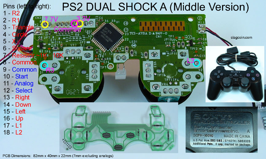 usb joystick controller board layout