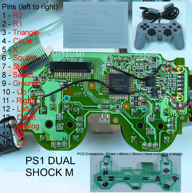 Joystick Controller - PCB and Wiring playstation 3 circuit diagram 